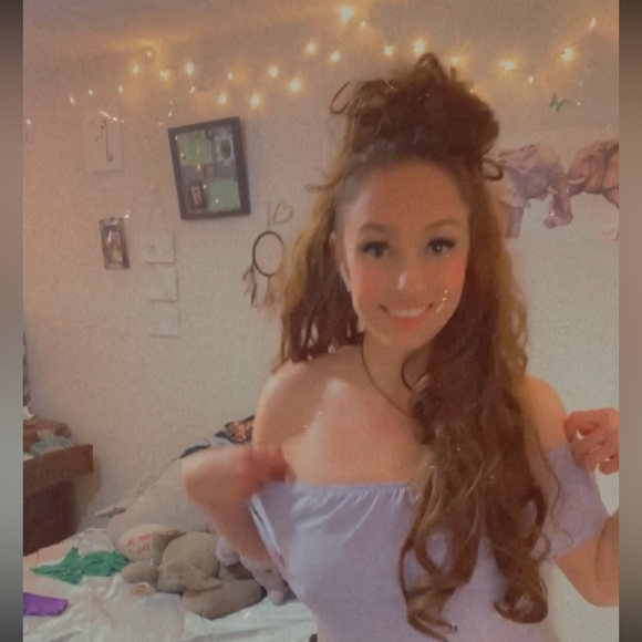 Lavender off shoulder bodysuit - Picture 4 of 5